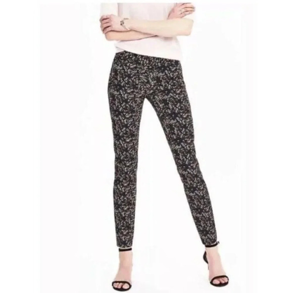 Banana Republic Womens Size  8 Ditsy Floral Sloan Fitted Trouser Pant - Picture 1 of 15